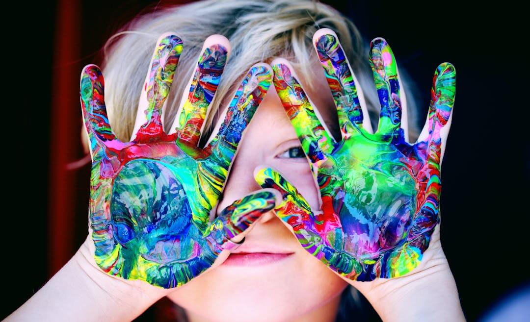 Finger Painting Child Artist