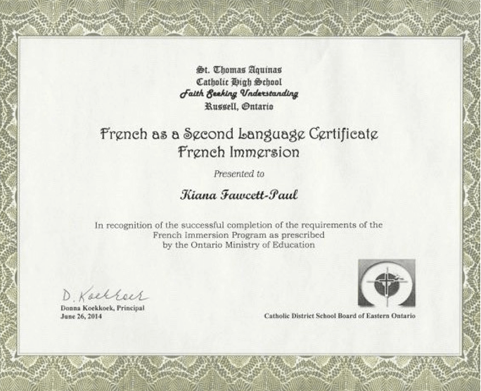 French As A Second Language French